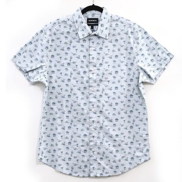 Bonobos Riviera Short Sleeve Men's Shirt Print Collared Athletic Fit XXL 275152 - Picture 5 of 9